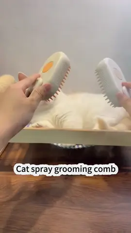 The secret to a fur-free home is here! 🏡✨ This 3-in-1 spray brush: ✅ Eliminates flying fur ✅ Removes deep undercoat ✅ Gentle massage for happy cats Goodbye, hairballs! Hello, happy grooming! Link in bio. #PetHack #MustHave #CatGrooming #Deshedding #CatCare  