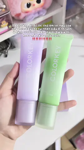 Làm lót siêu ok lun da vàng cần nâng tone dùng tím, da đỏ mụn dùng xanh nha #colorkey #kemlot #makeup #fypシ゚ #viral 