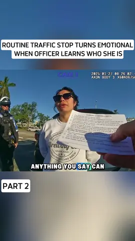 Routine Traffic Stop Turns Emotional When Officer Learns Who She Is #bodycam #cops #police #foryou #bodycamcops 