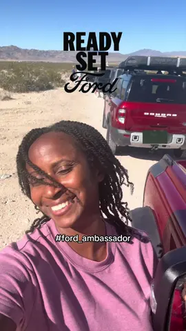 #Ford_Ambassador My first time driving a @fordbronco off road, I realized, I was more capable than I thought. I had the pleasure of driving the Ford Bronco® SUV during the Ready Set Ford™ challenge on the Bronco Knoll trail in Johnson Valley, California. The trail is a challenging, rocky 14.2-mile trail with an elevation change of over 1,100 feet.  The views at the top were worth it! I also got to test out other @ford features like towing capacity and the speed on the @fordmustang.  It feels good to feel confident behind the wheel of an amazing vehicle. But it feels even better to feel  confident in my own capacity for adventure.  #ReadySetFord 