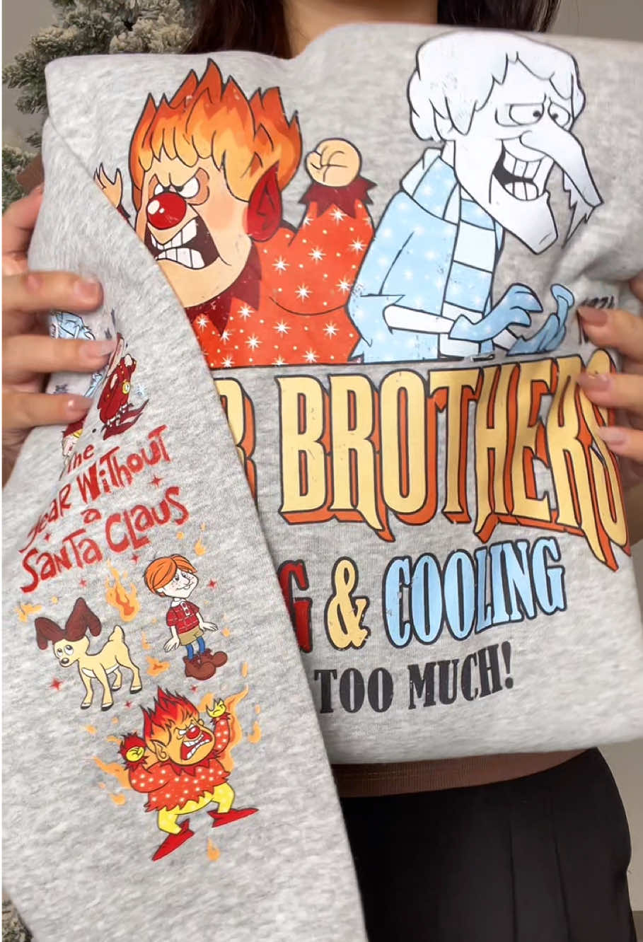 If you are a millennial, this Christmas sweatshirt is a MUST!!! #christmasmovies #theyearwithoutasantaclaus #miserbrothers #snowmiser #heatmiser 