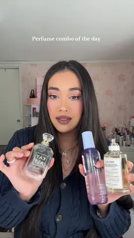 Perfume combo of the day vanilla edition  #vanillaperfume #perfumetiktok #perfumetok #fragrance #perfume @Maison Margiela @Kayali @eos Products 