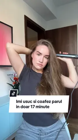 Replying to @andruța Cam 18 minute dureaza sa ma usuc si sa ma coafez daca nu ma grabesc si chiar respect toti pasii 🫶🏼 #dysonairwrap #hairburstromania #dysonairwrapcurls 
