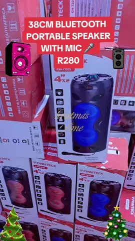 38CM BLUETOOTH PORTABLE SPEAKER 🔊 WITH MICROPHONE 🎤...R280 ...#fyp #bargains #christmas #blackfriday #speakers 