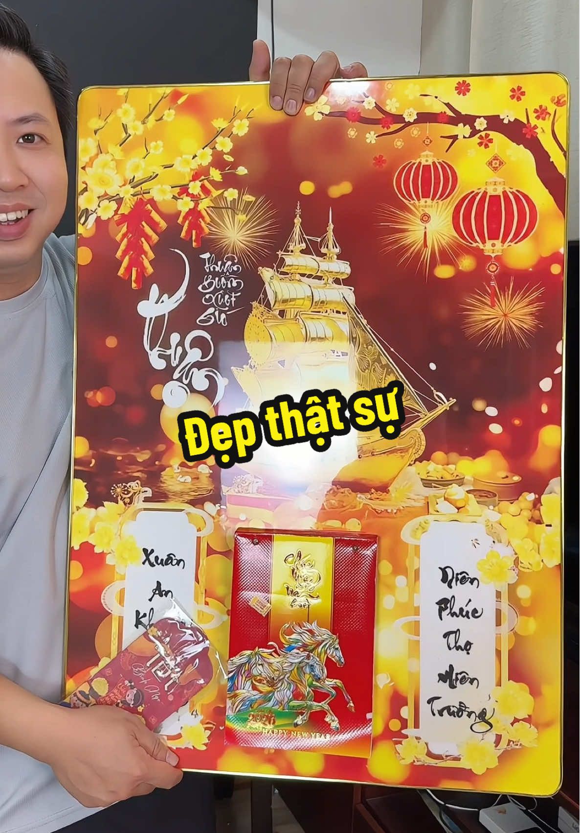 Tranh lịch tráng gương đẹp treo phòng khách quá sang luôn #eochanghy69 #chutruongnhacua #lich #lichtrangguong #tranhphongthuy 