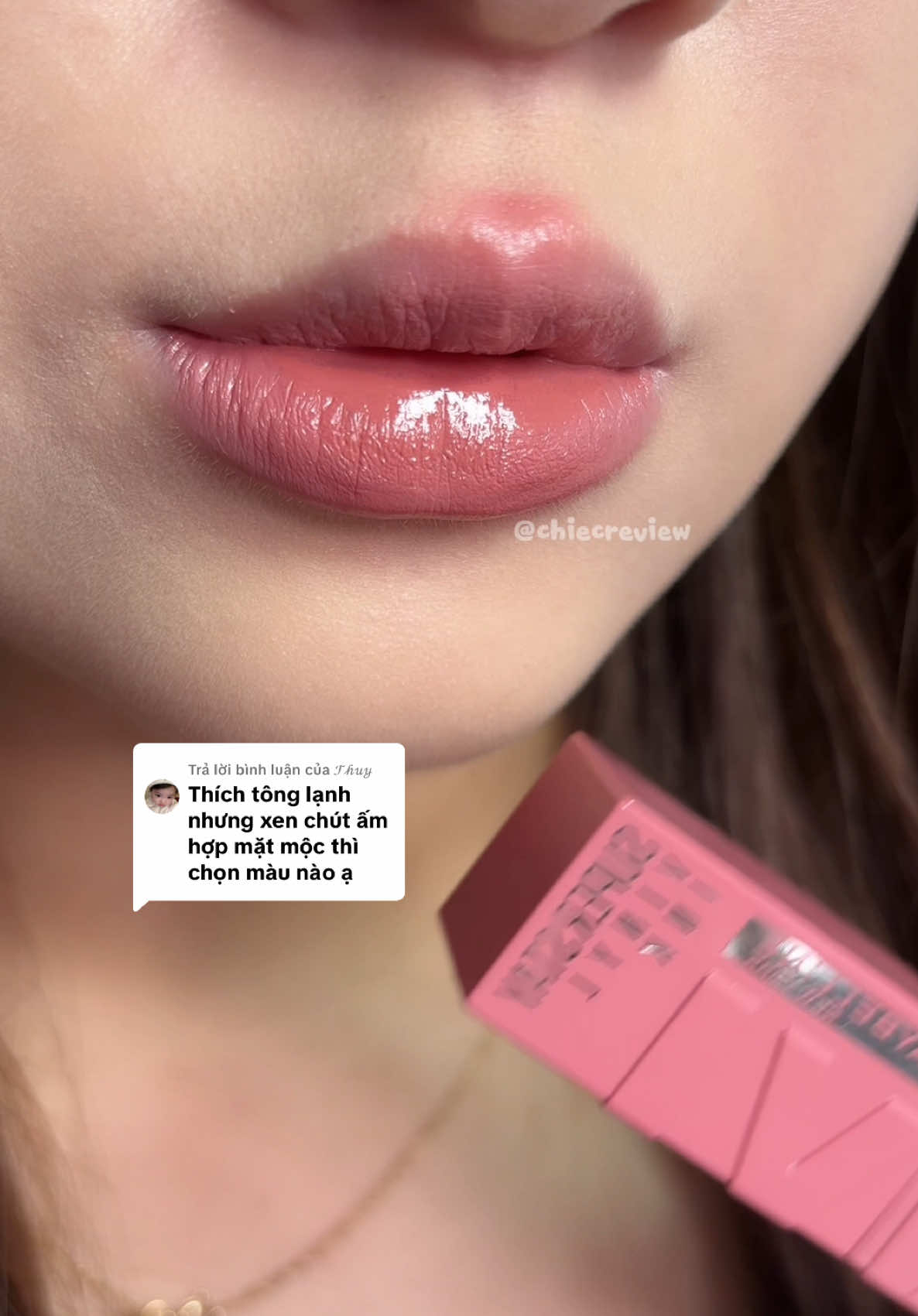 Trả lời @𝒯𝒽𝓊𝓎 son bóng Maybelline màu 260 mới !! #maybelline #superstayvinylink #maybelline260 #sonbong #lipsticktutorial 