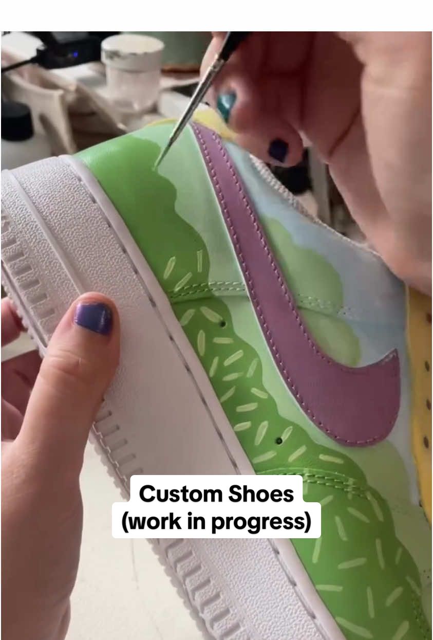 pet portrait 🤝 custom shoes #customshoes #paintingvideo #angeluspaint #angelusdirect #paintingart 