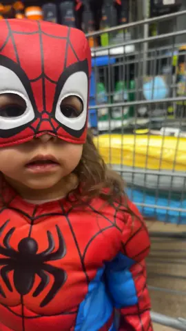 Too cute but to share 😂 I annoyed my Spider-Man 😭❤️ she was so excited to be Spider-Man 🤍 #spiderman#halloween#funny