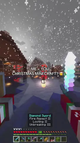 I wanna make a Christmas server, yall in? #christmas #fyp #Minecraft 