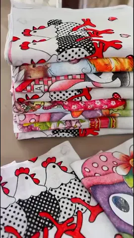 Kit Panos de Prato Estampados 100% Algodão com Bainha – Atacado e Varejo Econômico#fy #achadinhosshopee #vendasonline 