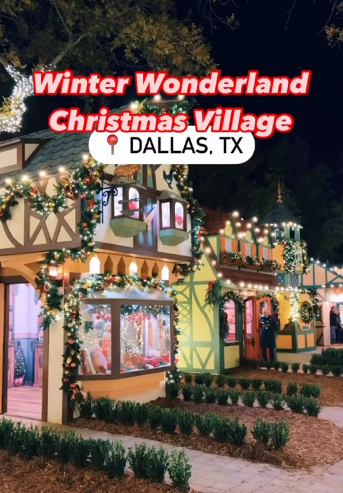 🌟 [OPENING NOVEMBER 12] Winter Wonderland Christmas Village in Dallas: Holiday at The Dallas Abroretum🌟 📍 8525 Garland Road, Dallas, Texas 75218 Why we love it: ❤️ Holiday at the Dallas Arboretum is a winter wonderland that features stunning displays and activities for all ages! ❤️ All ages will love the Christmas Village featuring a European-inspired holiday market with charming shops, live music, a scavenger hunt, and seasonal treats. ❤️ Make sure to stroll the 12 Days of Christmas exhibit, where each day is brought to life with 25-foot-tall Victorian-style gazebos decorated with intricate scenes, music, and festive lighting. Good to know: - The exhibit is open November 12 through January 4. Daytime and nighttime reservations are available. - General admission ranges from $17.95 – $40 with discounts for senior citizens and children. Ages 2 and under are free. Parking is an additional $15 per vehicle plus taxes and fees.