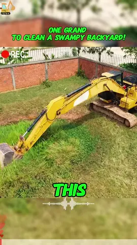 One grand to clean a swampy backyard!#ExcavatorWork #HeavyEquipment #DirtWork #OperatorLife #BlueCollarGrind #MuddyJob #NoEasyJob #HardWorkPaysOff