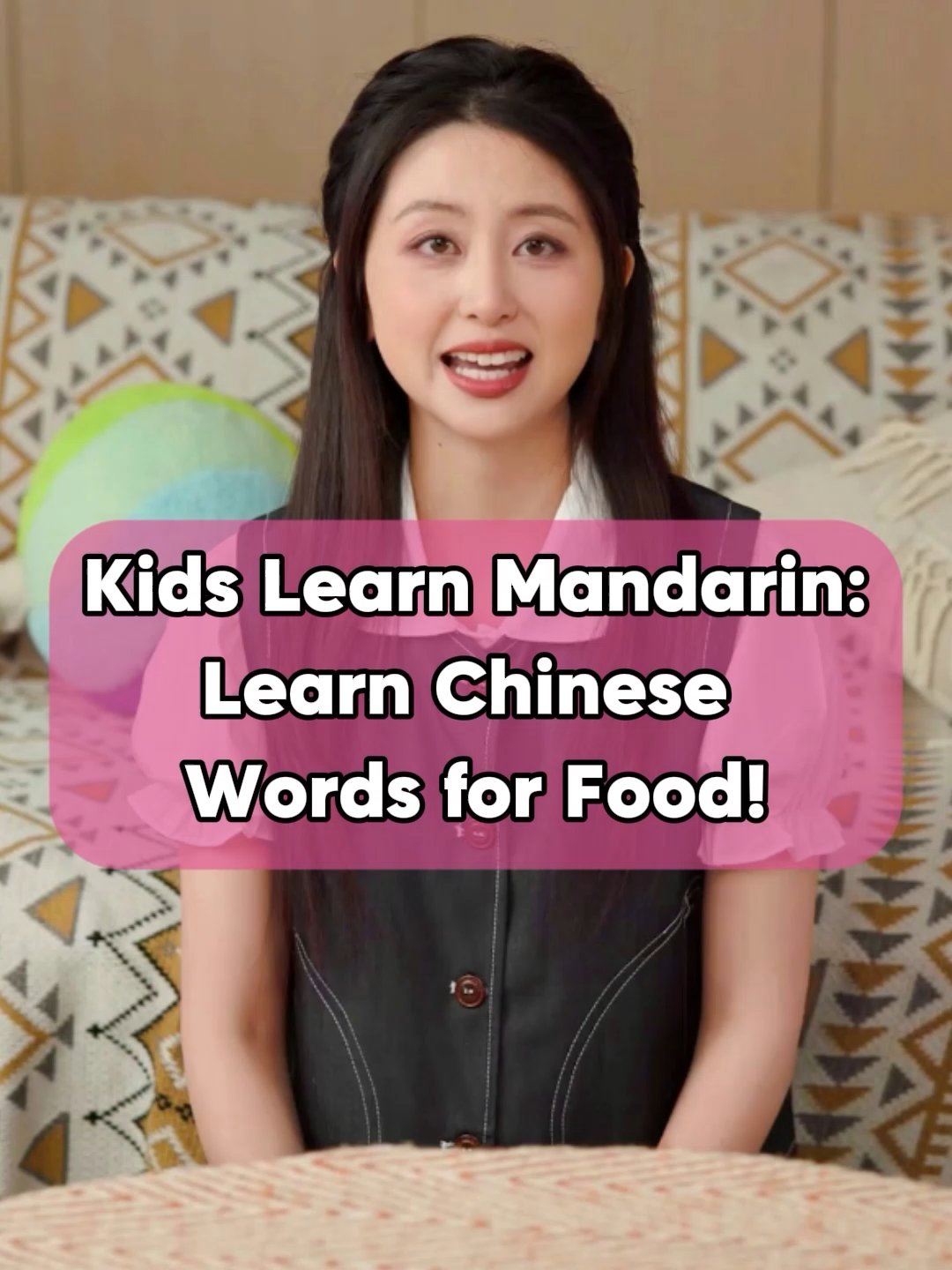 Kids Learn Mandarin：Learn Chinese Words for Food! Miàn tiáo 面条 Noodles Mā ma zuò miàn tiáo gěi wǒ chī. 妈妈做面条给我吃。 Mama makes noodles for me to eat. Bāo zi 包子 Steamed bun with filling Wǒ xǐ huān chī ròu bāo zi. 我喜欢吃肉包子。 I like to eat meat-filled steamed buns. Jiǎo zi 饺子 Dumplings Wǒ xǐ huān chī jiǎo zi. 我喜欢吃饺子。 I like to eat dumplings. DM Me to Get a Free Mandarin Lesson for Your Kid! The content of this video is drawn from the real teaching experience of the eChineseLearning instructor team. To protect privacy and enhance video quality, some or all parts of the video are created with AI assistance. We aim to provide professional and insightful perspectives on Chinese language and culture. #MandarinForBeginners #SpeakChinese #LearnChinese #MandarinForChildren #FunLearning #KidsEducation #kidschinese #MandarinForKids #learnmandarinonline #learnmandarin #xuezhongwen #aigenerated #EssentialChinese #mandarinforkids #KidsChineseLearning #kidslearnchinese #NonChineseParents #learnchinese #nonstrictparents #学中文