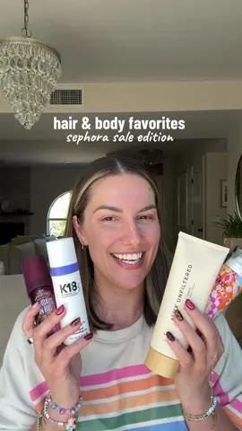 the hair & body edit 🧴 #sephorasalepicks  @luxunfiltered shower oil  + self tanning face drops  @LOCCITANE shower oil @K18 Hair dry shampoo @amika dry shampoo + detangling primer  @Maison Louis Marie no 4 @Sol de Janeiro sundays in rio @Phlur Fragrances beach skin  #sephorasalerecs #BeautyTok @sephora 