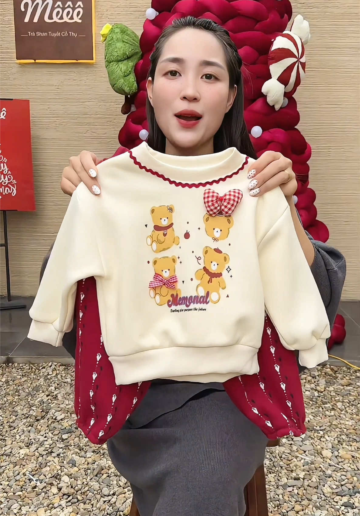 Bộ nỉ hoạ tiết noel cho bé#thoitrangtreem #bonichobe #xuhuong 