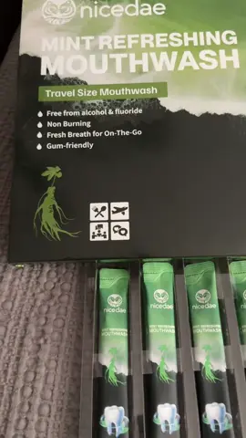 #nicedae #badbreath #freshbreath #mouthwash #travelessentials #dentalhealth #teethhealth #oralhealth #tiktokmademebuyit #tiktokmouthwash #cruiseessentials #hygieneroutine #nicedaemouthwash #oralrinse #morningroutine #teethtok 