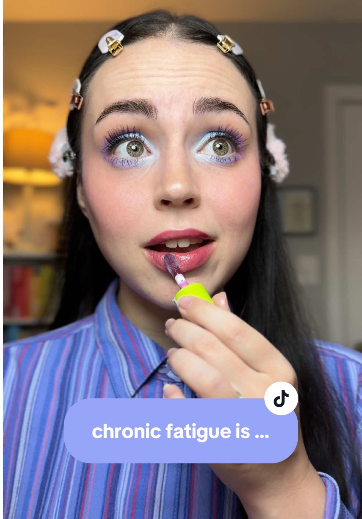 i’m not apologizing for my fatigue shutdowns anymore and that’s THAT!! 💄makeup routine: - Hydro-Grip Hydrating Gel Skin Tint (Shade 1) from Milk Makeup - Precision Sculpt Shaping Balm (Profile) from Haus Labs - Cheek Stay-n (I’m Bold) from Sacheu Beauty - 9-Pan Palette (In A Trance) from Colourpop - Eyeshadow Single (Electric Butterfly) from Half Magic Beauty - Chromatic Show Liner (On Cloud 9) from Moira Cosmetics - Lights, Camera, Lashes Platinum from Tarte Cosmetics - Wicked: For Good Cherry Blossom Blush from r.e.m. beauty - Hawkins Milk Highlighter from Colourpop - Duck Plump Plumping Lip Liner (Pinkjection) from NYX Cosmetics - Fat Oil Lip Drip (That’s Chic) from NYX Cosmetics #grwm #disabilityrant #disabledcreator #disabledinfluencer #nycinfluencer @milkmakeup @Haus Labs @SACHEU Beauty US @ColourPop Cosmetics @Half Magic by Donni Davy @moiracosmetics @tarte cosmetics @r.e.m. beauty @NYX Professional Makeup 