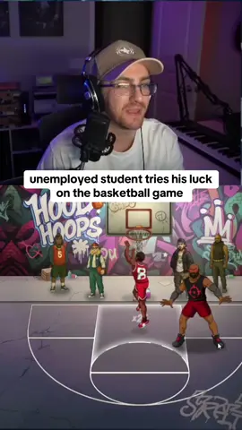 unemployed student tries his luck on the basketball game #kickstreaming #basketball 