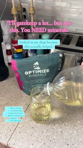 SAHM hack: Fix your minerals and your whole day changes. Linked in my shop 🤍 #Electrolytes #Minerals #OptimizeMinerals #MomLife #TikTokMadeMeBuyIt 