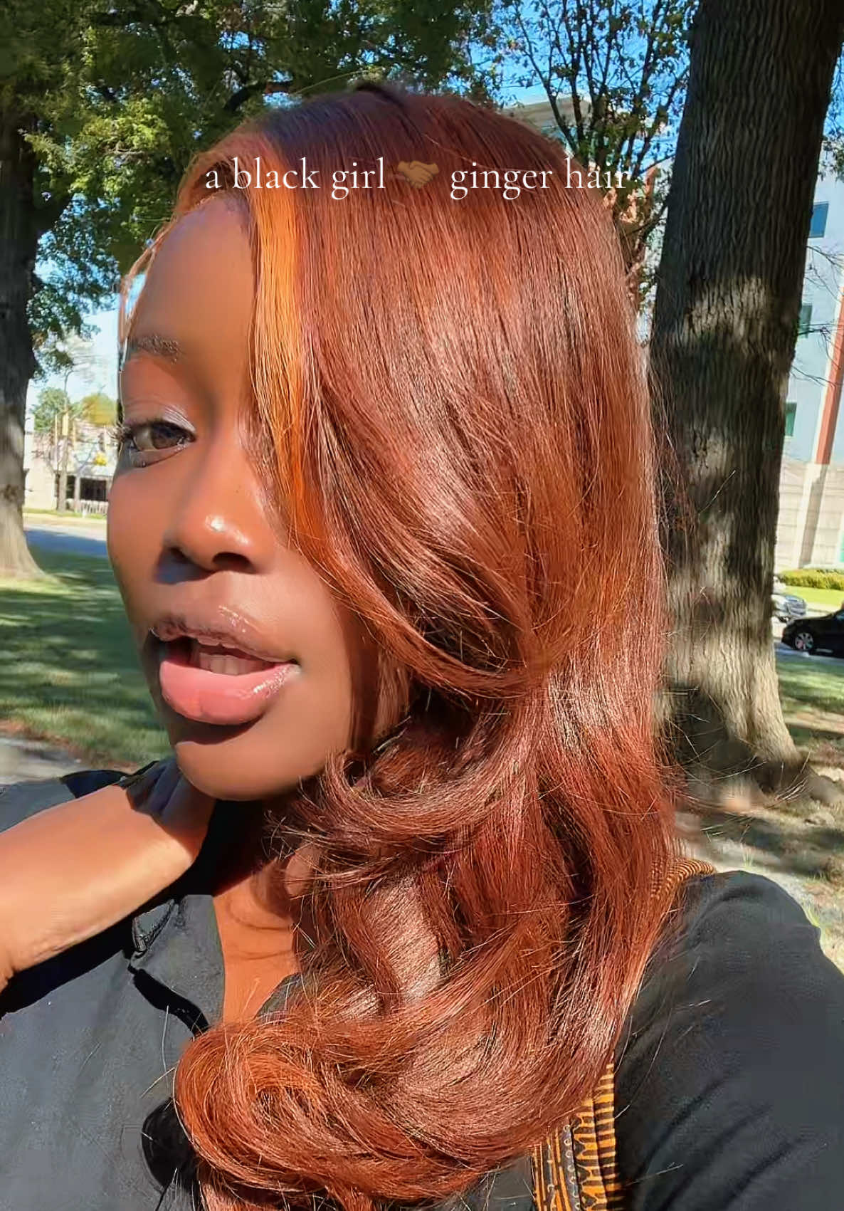 Ginger Hair, Fall, and A Black Girl go together real bad 🔥❤️ #gingerhair #gingerwig #blackgirlginger 
