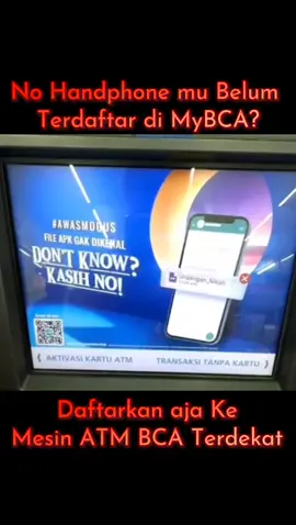 Cara Mendaftarkan Nomor Handphone Ke M-Banking My BCA Melalui Mesin ATM BCA #Part-2