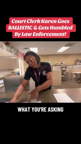 Part 5-Court Clerk Karen Goes BALLISTIC & Gets Humbled By Law Enforcement!#audit #cops #police #fyp #foryou 