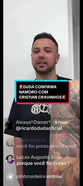 🚨DUDA CONFIRMA NAMORO COM CRISTIAN CRAVINHOS🚨 #duda #cristiancravinhos #tremembé #suzanevonrichthofen 