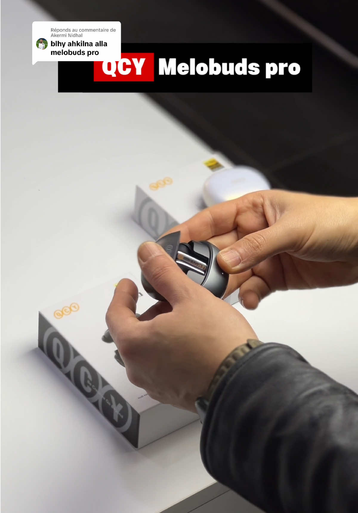 Réponse à @Akermi Nidhal  Kit bluetooth QCY melobuds - certifier Hi-res audio et LDAAC - isolation de bruit jusqu’à 46 db - 6 micro ENC pour les appels  - application QCY  #qcy #qcymelobudspro  