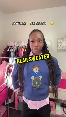 Viral Bear Sweater for Women ✨💙 #tiktokshopcreatorpicks #tiktokshopblackfriday #bearsweater 