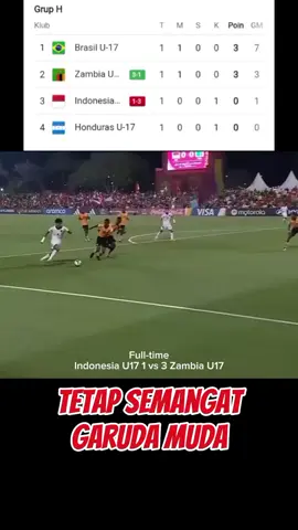 Full-time Score tidak berubah Indonesia 1 Vs 3 Zambia,Sempat mendapatkan pinalti tapi gagal ciptakan gol,tetap semangat Garuda muda #fifau17worldcup #football #timnasindonesia #Soccer #sports 