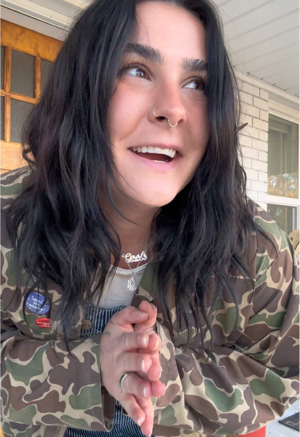 Ok am I cool yet? In my baggy overalls?  #vintageoveralls #campusboots #thriftedfinds #vintagefinds #fallootdinspo 