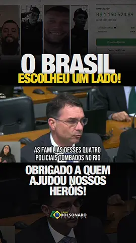 Tão logo a plataforma termine a auditoria das doações, entregaremos o dinheiro às famílias dos nossos heróis tombados. Esse valor não é uma compensação pela perda, a queda desses policiais é irreparável para as suas famílias e nada no mundo seria suficiente. Ainda assim, espero que esses recursos ajudem nesse momento de dor e luto. #fy #policia #ultimasnoticias #riodejaneiro #flaviobolsonaro 