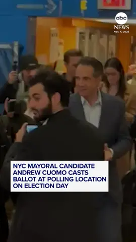 Independent candidate and former NY Gov. Andrew Cuomo cast his vote for himself in the New York City mayoral race at a polling station on the East Side of Manhattan on Election Day. #AndrewCuomo #NewYorkCity #ElectionDay #news #politics #ABCNews