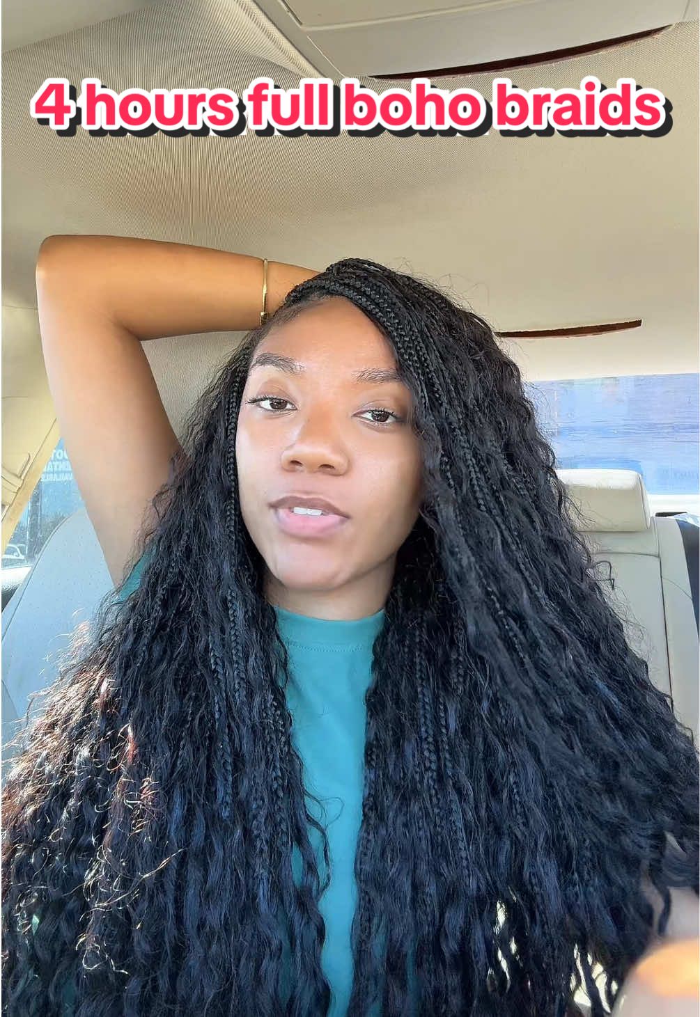 I definitely want to make my parts even smaller next time i feel like that would be perfect !  My hair is the 24inch 120 strands. I used every single strand and the human hair is quality!!!! It’s been a couple days but i can already tell im in love with these crochet human hair boho braids ! This took me 4 hours . Braiding my own hair then just crocheting the strands 