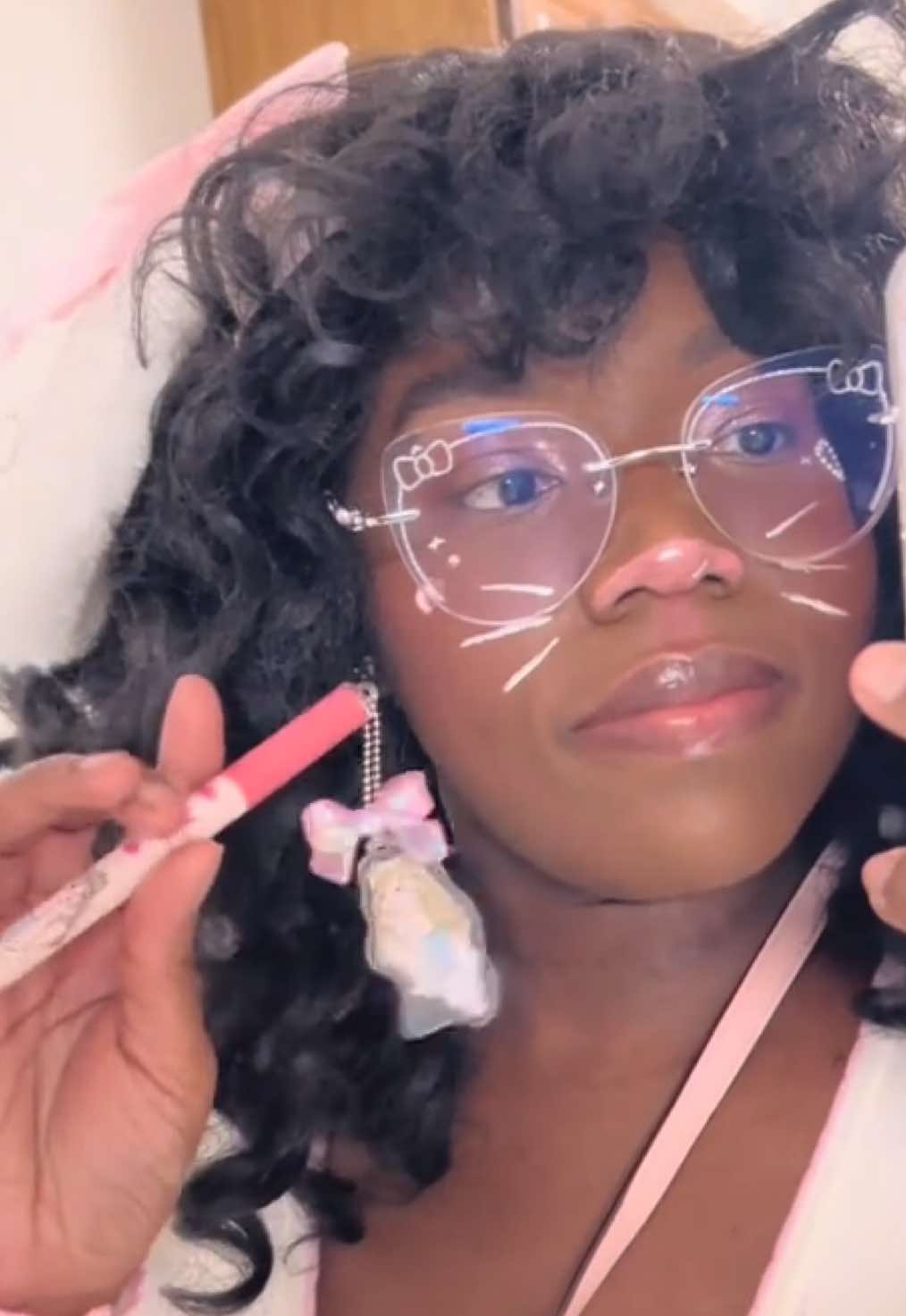 I know it’s eyeliner 😂but came in handy for my last minute costume 🐇 Flortte x Mikko Illustration eyeliner ( Mikko Wink Wink Liquid Eyeliner ) in the color 07 Barbie Girl Yesstyle: J3QUYY @Flortte Official @FLORTTE Beauty @YesStyle  #cbeauty #flortte #softblackgirl #Eyeliner #blackgirlmakeup   