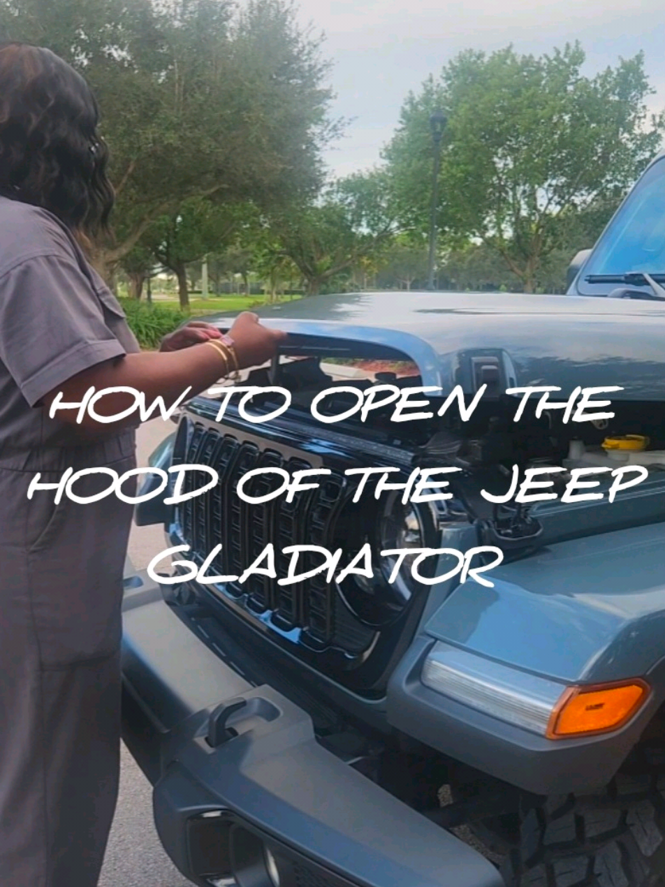 *I said find release latches inside of the JEEP on the lower left side. I meant VEHICLES. My Conrrection.* How To Open The Hood Of The 2025 Jeep Gladiator #jeepgladiator #jeep #carsoftiktokcontest #cartok #jeeplife 