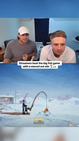 Streamers beat the big fish game with a maxed out win 🏆🎣 #kickstreaming 