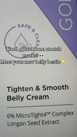This cream means business 💪 #GoPureSkin #VeganBeauty #StretchMarkSolution #bellycream #looseskin 