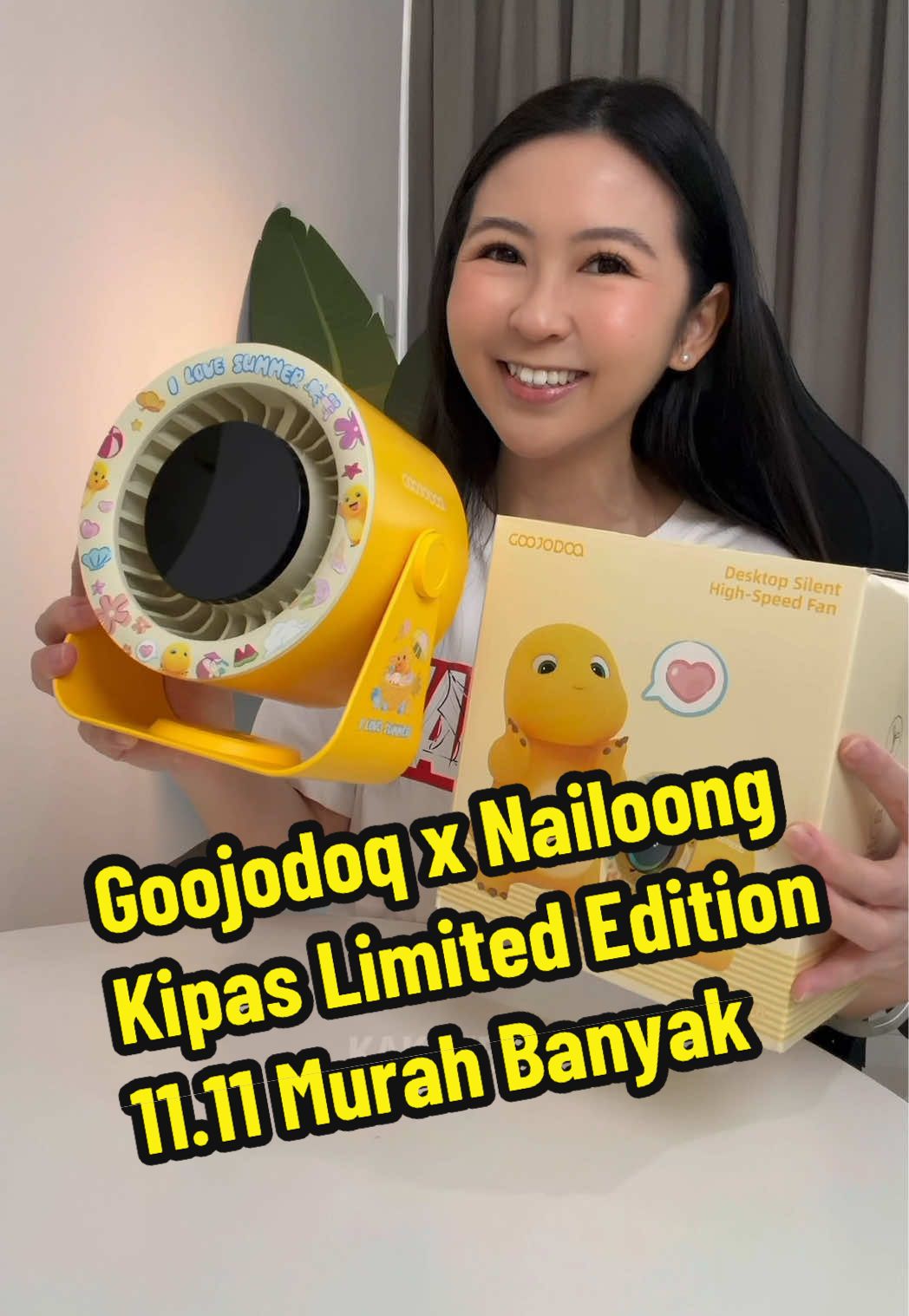 Replying to @KAK LANG Kipas meja yang paling comel dan function teruk! 😍 Harga tengah promo sekarang boleh grab lagi 2-3 units 🤭 #desktopfan #kipasmeja #kipasangin #goojodoq #goojodoqfan 