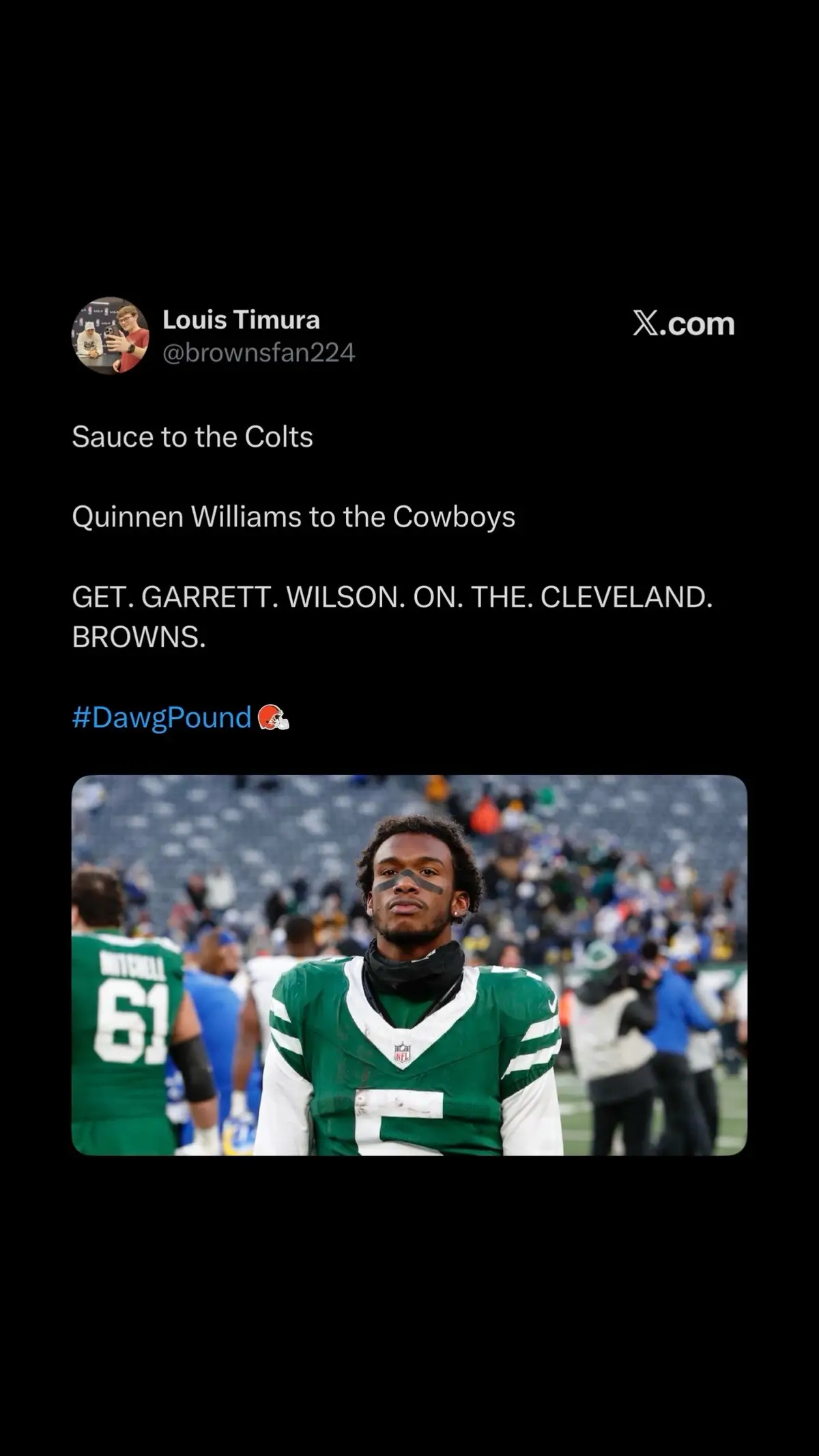 Garrett Wilson to the Cleveland Browns would feed so many families #browns #nfl #football 