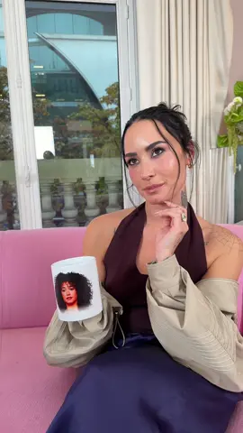 hahaha @Demi Lovato on the COUCH! tomorrow 💝 @COUCH by Lena Situations 