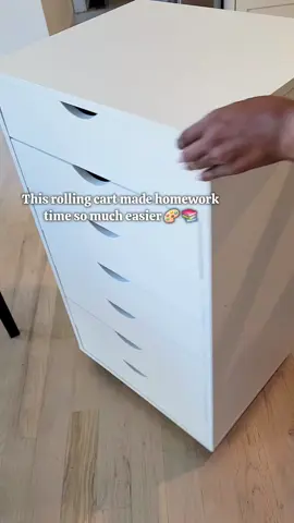 Our new craft + homework station 🎨 Keeps everything organized and mobile! #momhack  #organizationfinds #tiktokshopfinds  rolling drawer cart craft storage ideas homework organization kids craft station home organization