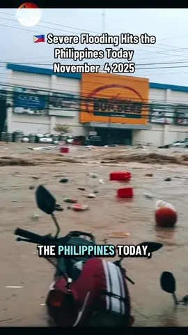 Massive flooding as Typhoon Kalmaegi hits the Philippines — November 11, 2025. Praying for everyone affected. 🇵🇭 #PhilippinesFloods #TyphoonKalmaegi #WeatherNews #Flooding #StormUpdate  