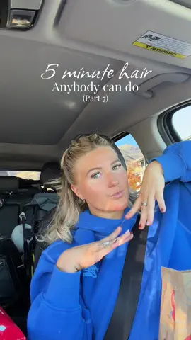 So easy you can do it in the car💙 #hairtutorial #cutehairstyles #halfuphalfdownhairstyle #shorthairstyles #shorthairideas 