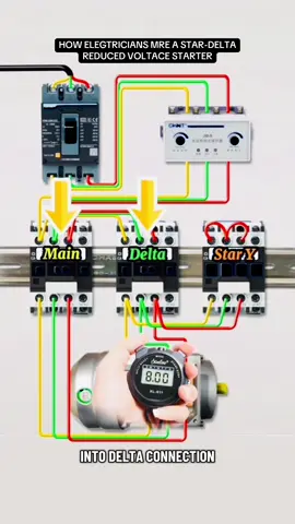 HOW ELEGTRICIANS MRE A STAR-DELTA REDUCED VOLTACE STARTER #electrical #learn #foryour #motor 