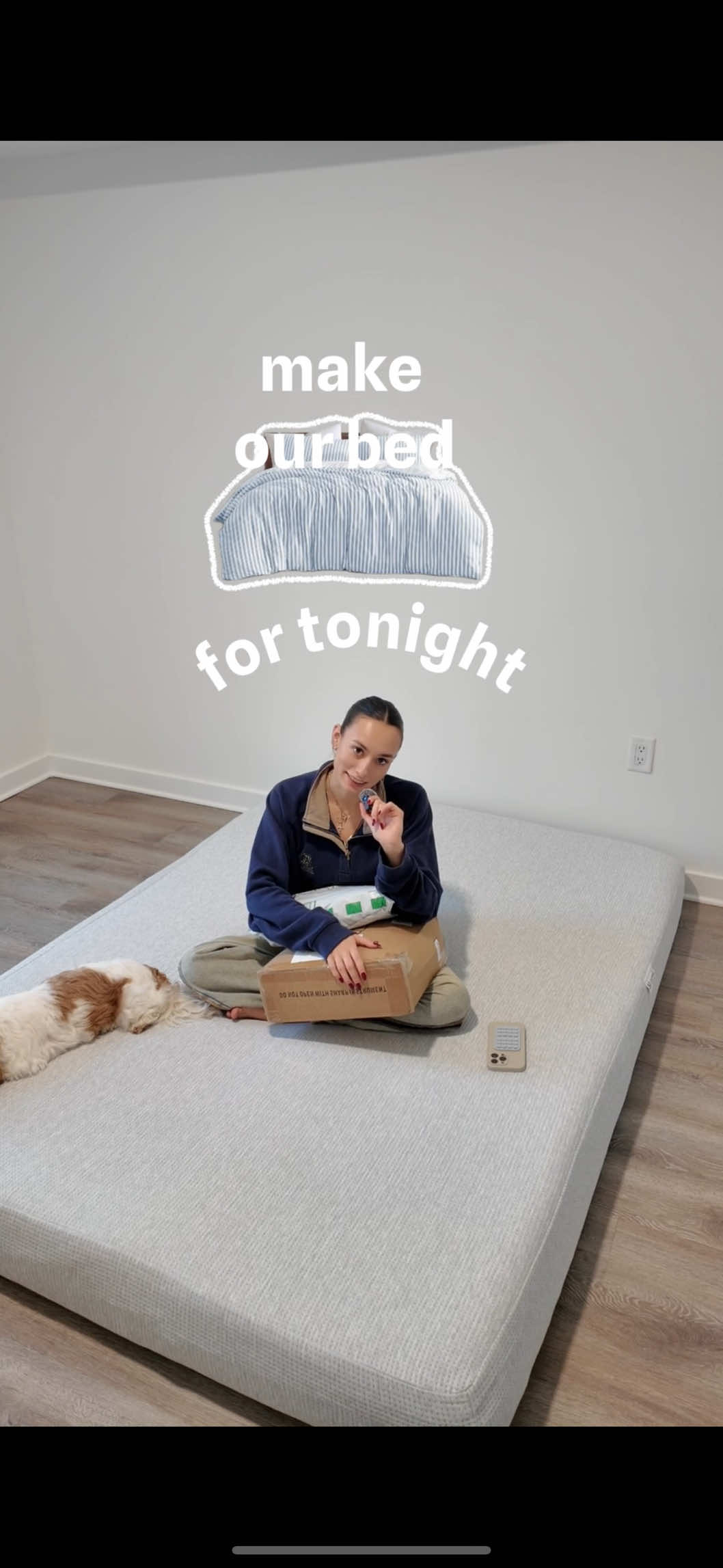 we have a bed for tonight 🥹🥹 @Amazon Home @Amazon  #moving #newapartment #unboxing #apartmentshopping #newbedding 