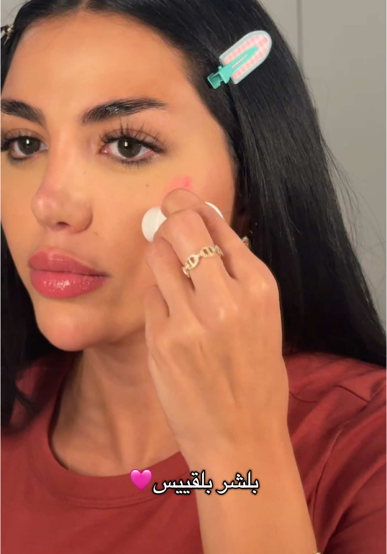 🩷🙇🏻‍♀️ #ميكب #tutorial #makeuptutorial #تتوريال #بلقيس_فتحي #بلقيس 