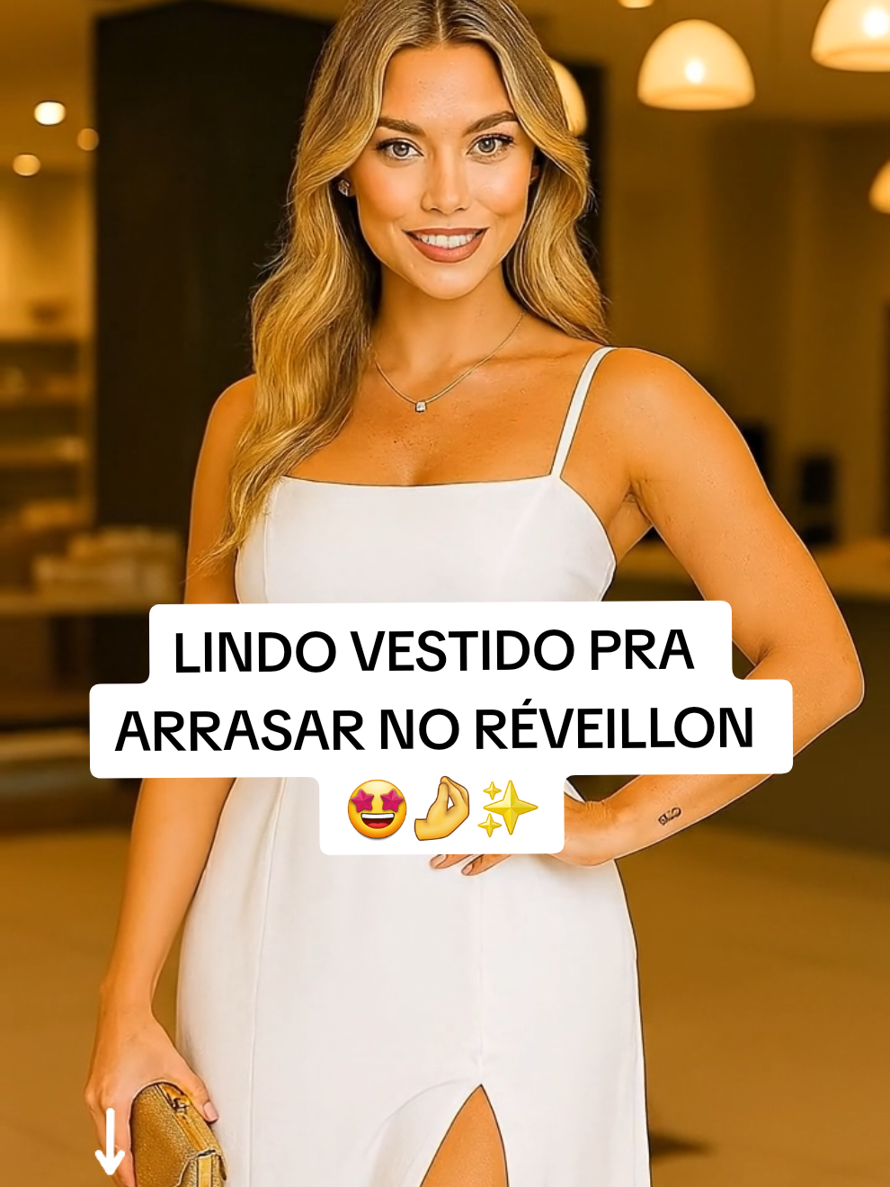 Esse vestido é a cara do réveillon 🤩🤌✨️ #reveillon #reveillon2025 #vestidos  #vestidobranco  #reveillon2026 