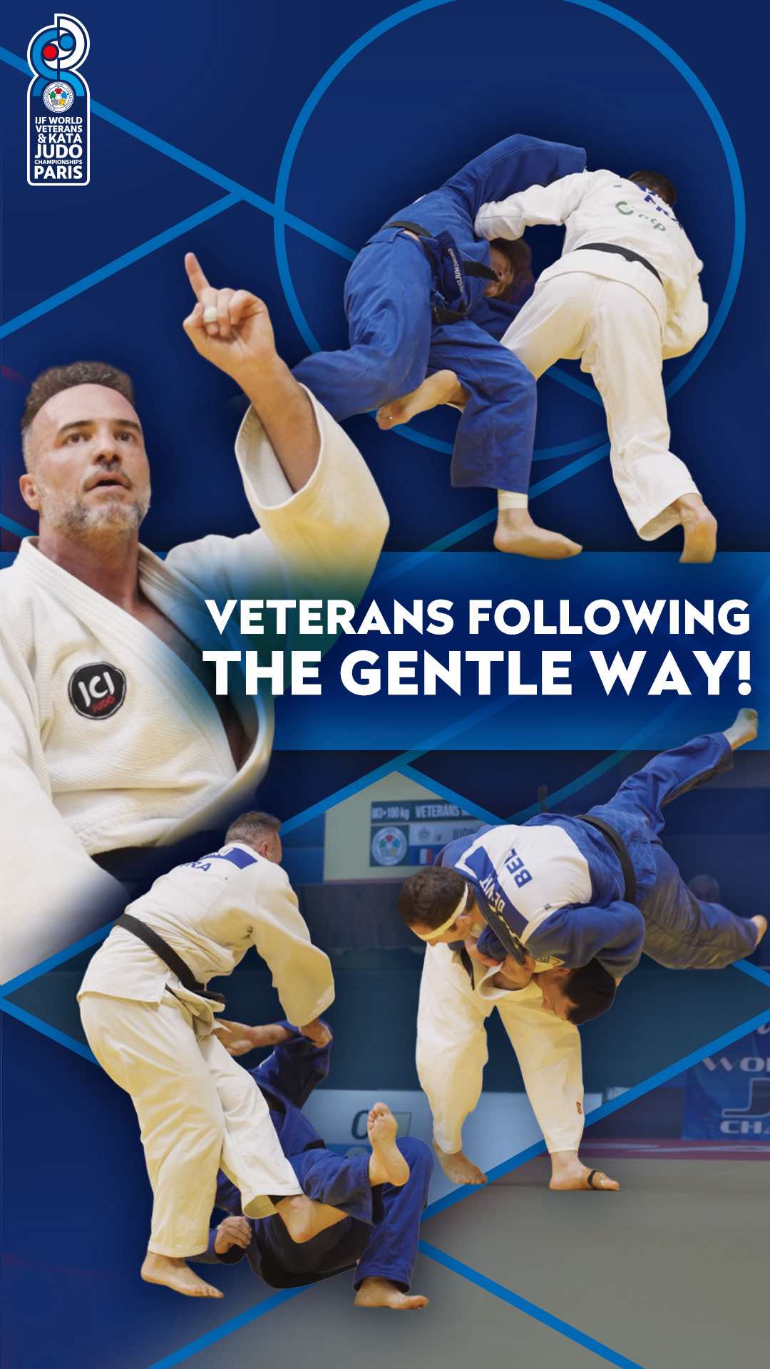 Veterans following the gentle way! 🥋 Follow all the action on JudoTV.com 💻 #JudoVeterans #Judo #France #Paris #IJF 