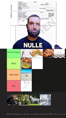 Tierlist de trucs blancs #tierlist #classement 